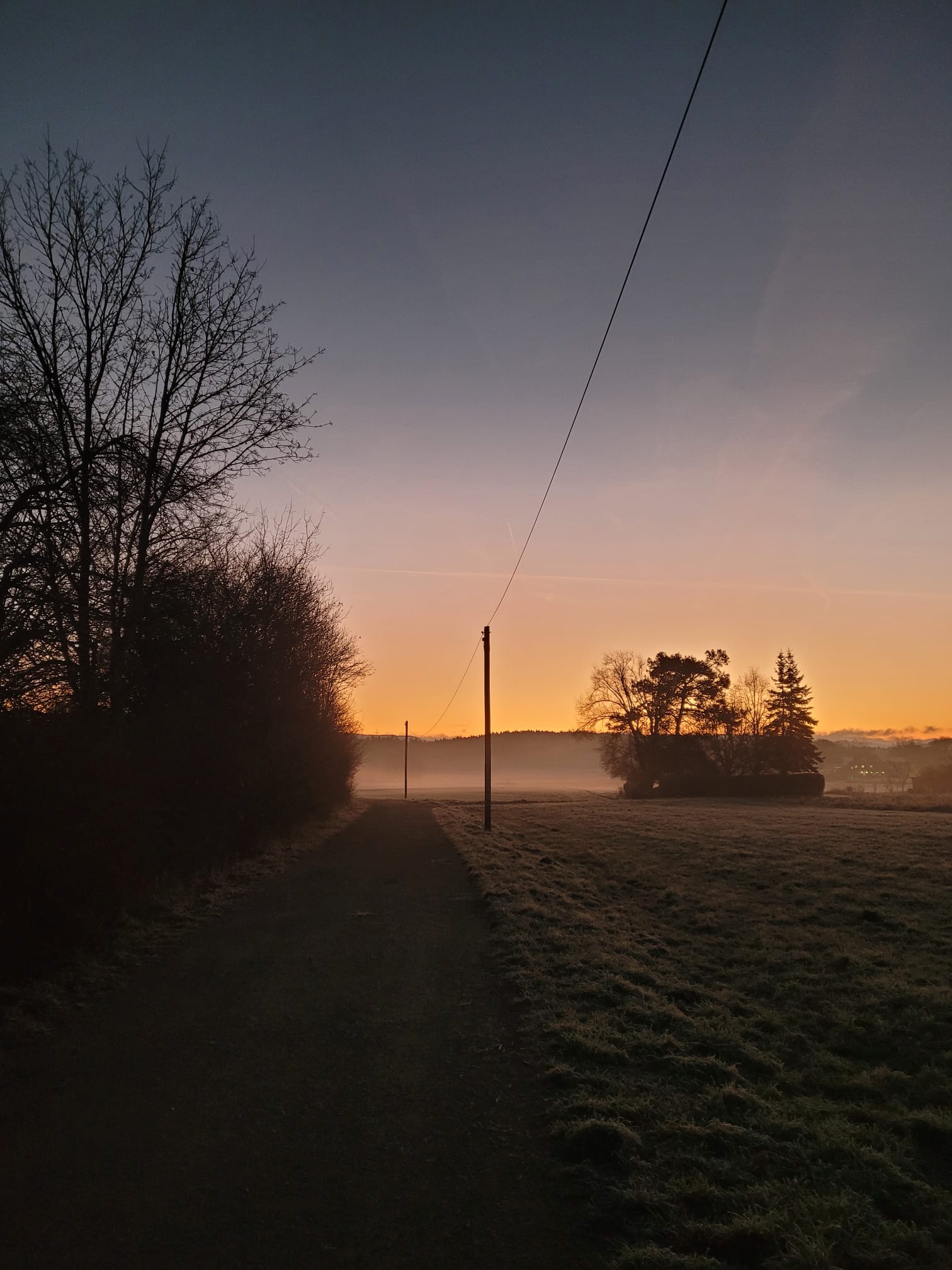 Start sonnenaufgang stadtrand